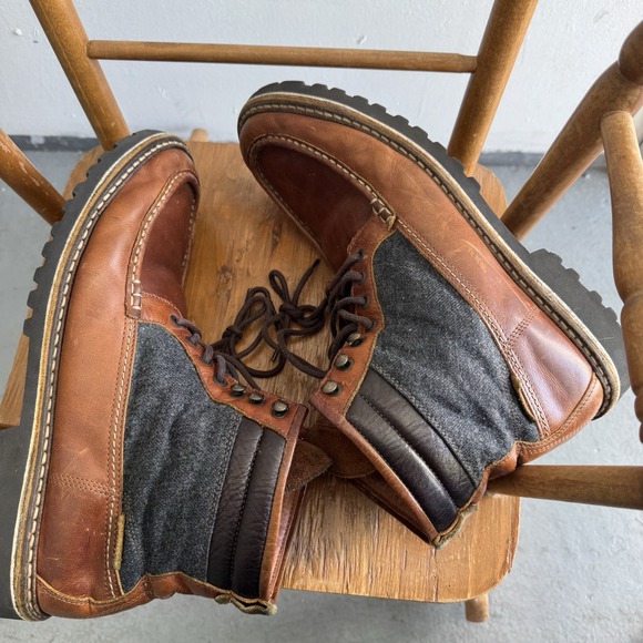 Wolverine 1883 Boots Mens Size12 UK11 EU24 Gray Wool Brown Leather W00773 Chukka - Picture 4 of 14